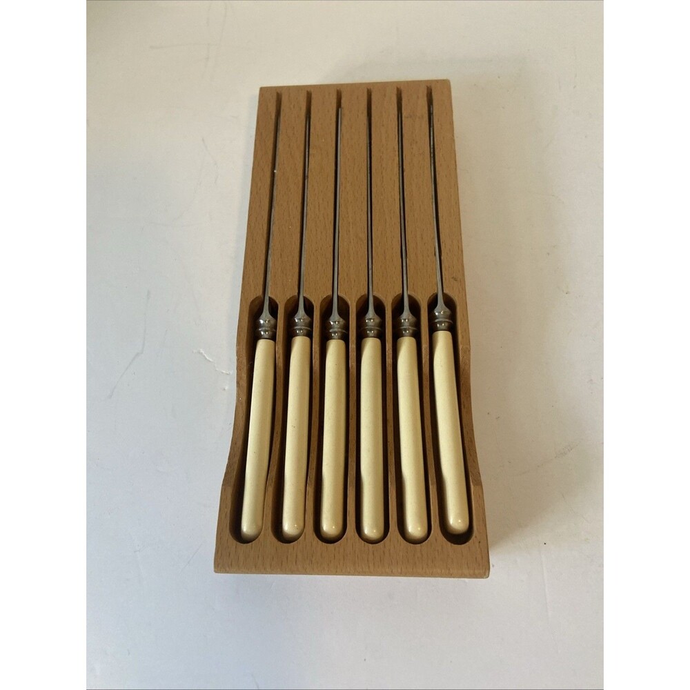 Gimbel Brothers  Stainless Sheffield England  Vintage Knife Set With Holder